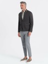 Ombre Clothing Ombre Clothing pánska hnedá bunda so stojačikom