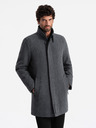 Ombre Clothing Pánsky melanžový zimný kabát s prešívanou podšívkou Ombre Clothing V1 OM-COWC-0116