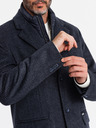 Ombre Clothing Ombre Clothing V2 OM-COWC-0121 Pánsky kabát so zapínaním na gombíky zo zmesi vlny