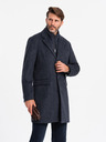 Ombre Clothing Pánsky vlnený kabát bez gombíkov Ombre Clothing V1 OM-COWC-0121