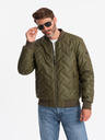 Ombre Clothing Pánska bunda bomber s potlačou Ombre Clothing