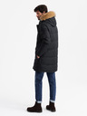 Ombre Clothing Pánska dlhá bunda parka s kapucňou Ombre Clothing