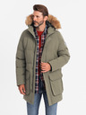 Ombre Clothing Pánska dlhá bunda parka Ombre Clothing
