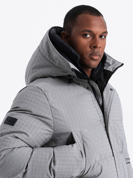 Ombre Clothing Pánska outdoorová dlhá bunda parka Ombre Clothing