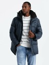 Ombre Clothing Pánska dlhá bunda s vreckami Ombre Clothing