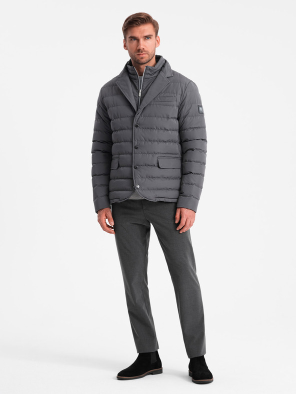 Ombre Clothing Pánska prešívaná bunda Ombre Clothing