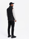 Ombre Clothing Pánska prešívaná vesta s neónovými akcentmi Ombre Oblečenie