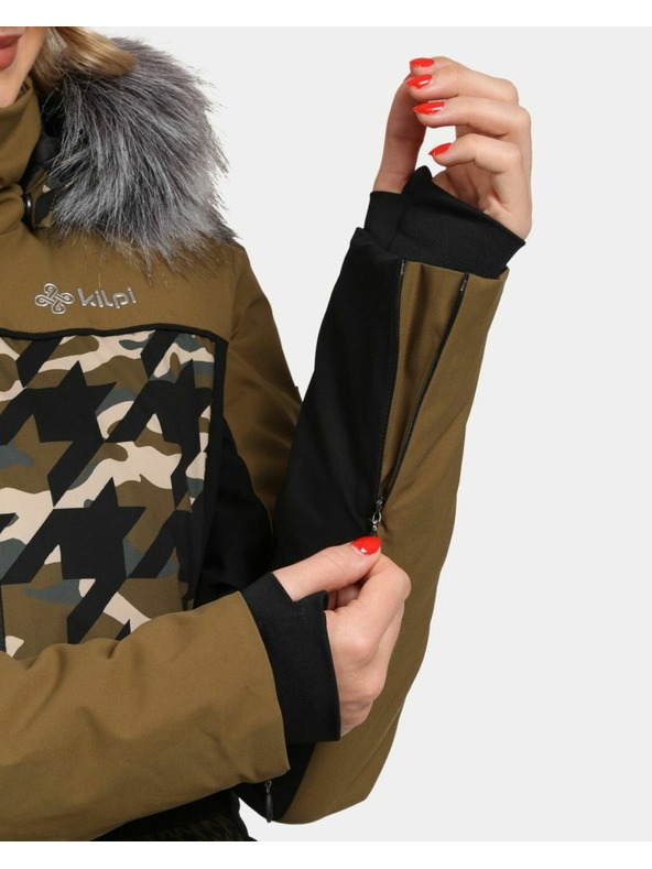 Kilpi Dámska lyžiarska bunda Kilpi CLAIR-W Khaki