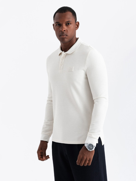 Ombre Clothing Pánske polo tričko s dlhým rukávom Ombre Oblečenie