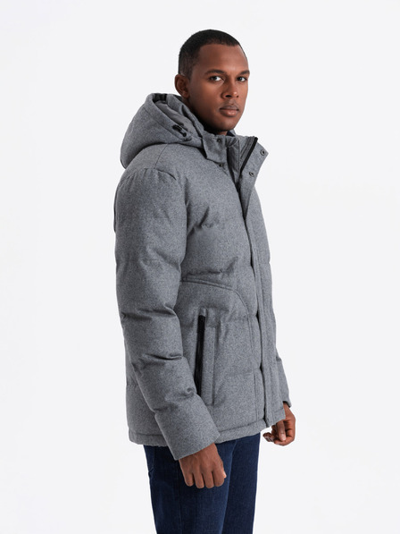 Ombre Clothing Pánska bunda s kapucňou Ombre Oblečenie