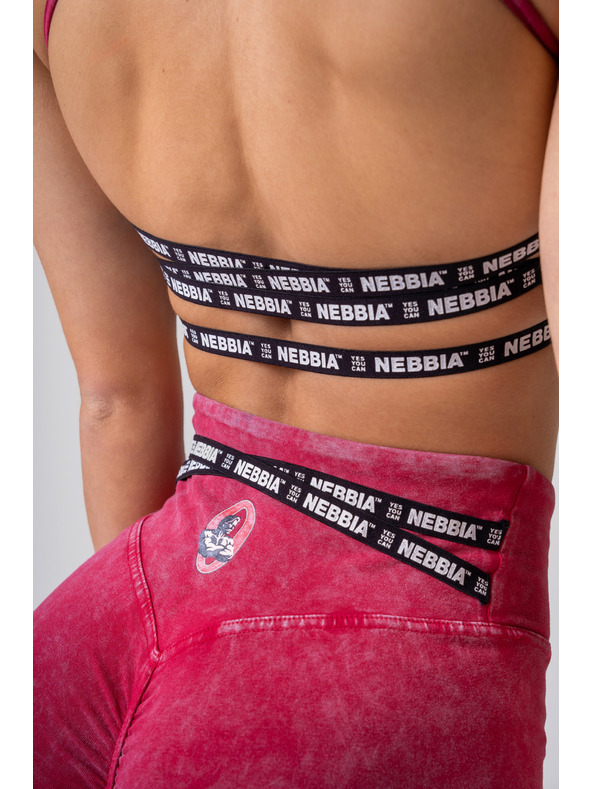 Nebbia Sprané legíny s vysokým pásom LEGACY 777 XS,červená