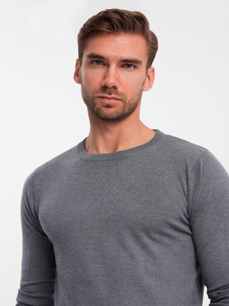 Ombre Clothing Klasický pánsky sveter s okrúhlym výstrihom Oblečenie Ombre