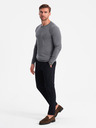 Ombre Clothing Klasický pánsky sveter s okrúhlym výstrihom Oblečenie Ombre
