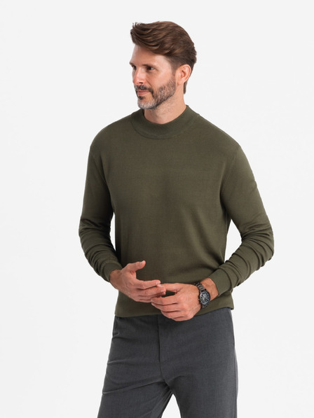 Ombre Clothing Pánsky pletený polovičný rolák s viskózou Ombre oblečenie
