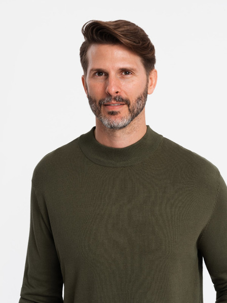 Ombre Clothing Pánsky pletený polovičný rolák s viskózou Ombre oblečenie