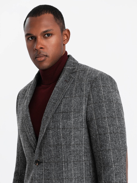 Ombre Clothing Elegantná pánska štruktúrovaná pletená bunda Ombre Clothing
