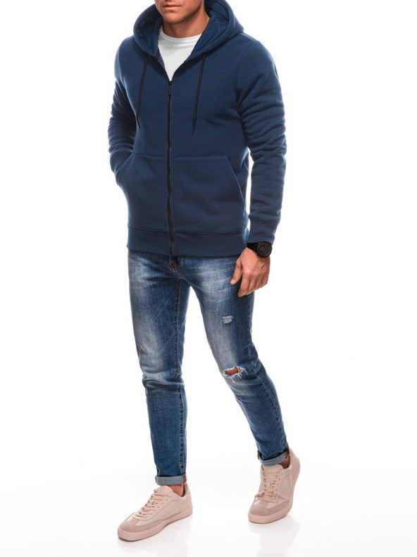 Edoti Pánska mikina BASIC na zips s kapucňou Edoti