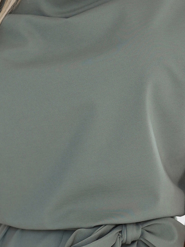 numoco Numoco ROXI šaty s asymetrickou sukňou a opaskom