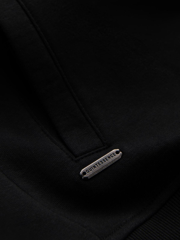 Ombre Clothing Pánska bavlnená elastická mikina bomber čierna Oblečenie Ombre