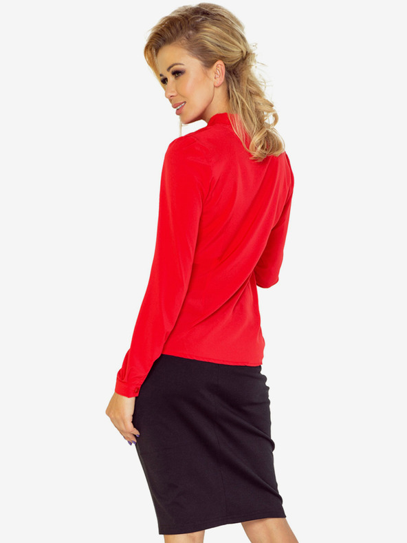 numoco Červená dámska blúzka s Numoco úpletom