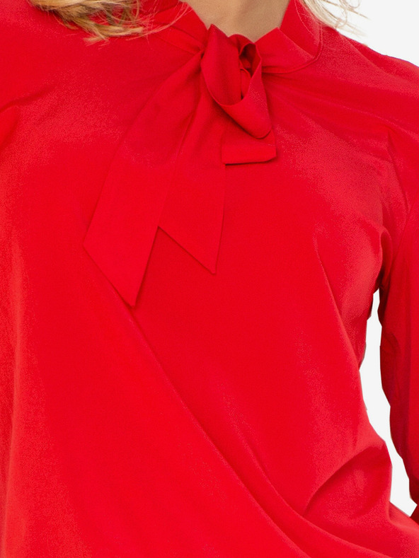 numoco Červená dámska blúzka s Numoco úpletom