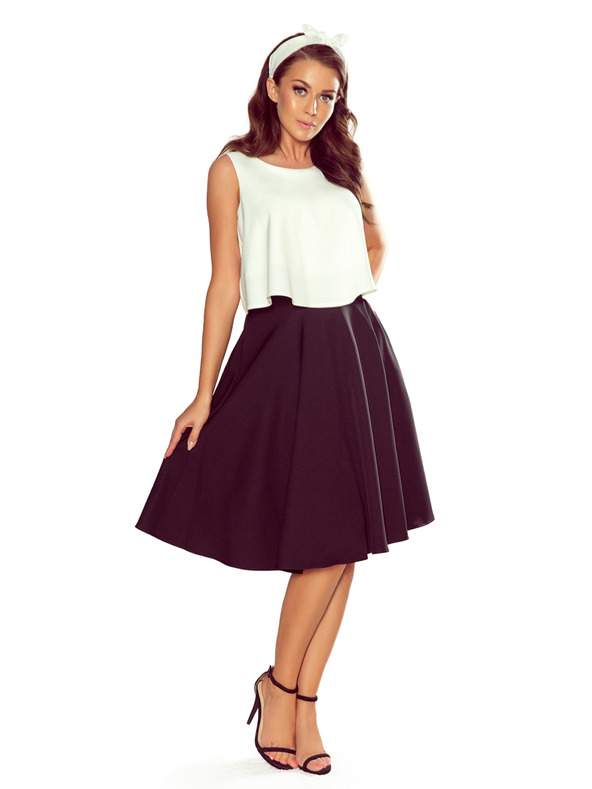 numoco Čierna dámska midi sukňa s vreckami Numoco