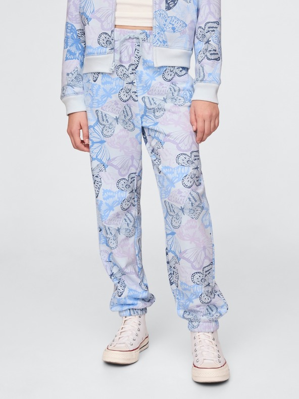 GAP Detské tepláky fleece logo army GAP