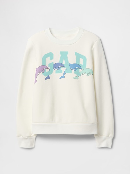 GAP Detská mikina s logom a fleece GAP