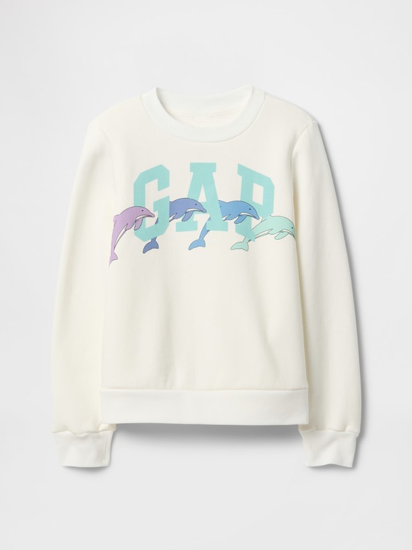 GAP Detská mikina s logom a fleece GAP