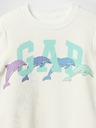GAP Detská mikina s logom a fleece GAP