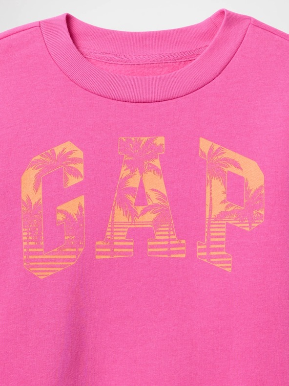 GAP Detská mikina s logom a fleece GAP