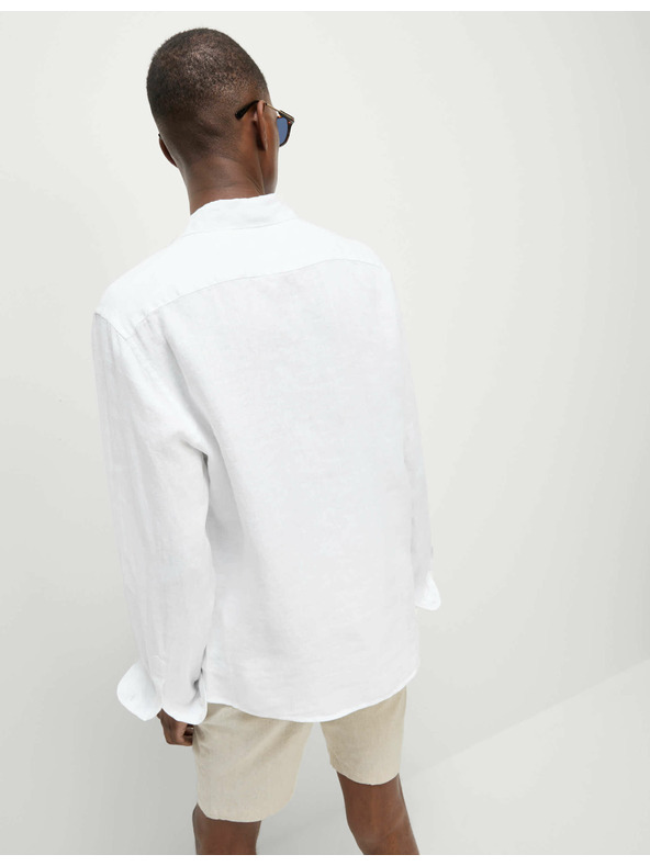 Marks & Spencer Košeľa z čistého ľanu Marks & Spencer biela