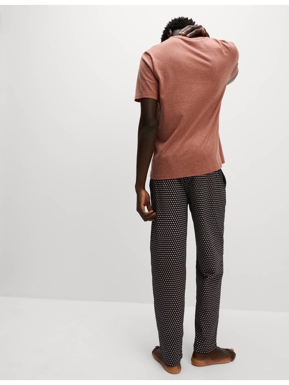 Marks & Spencer Pyžamová súprava z čistej bavlny s geometickou potlačou Marks & Spencer oranžová