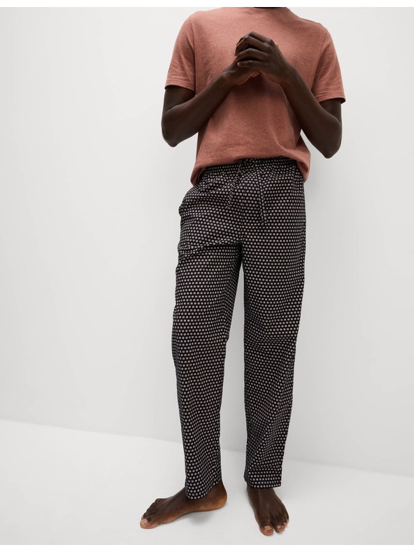 Marks & Spencer Pyžamová súprava z čistej bavlny s geometickou potlačou Marks & Spencer oranžová