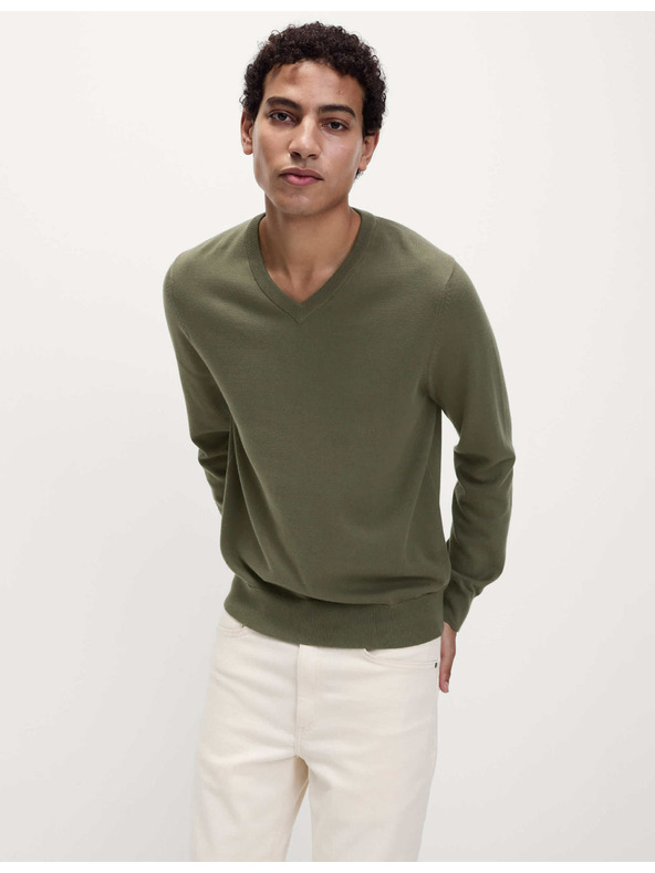 Marks & Spencer Čisto bavlnený sveter s výstrihom do V Marks & Spencer