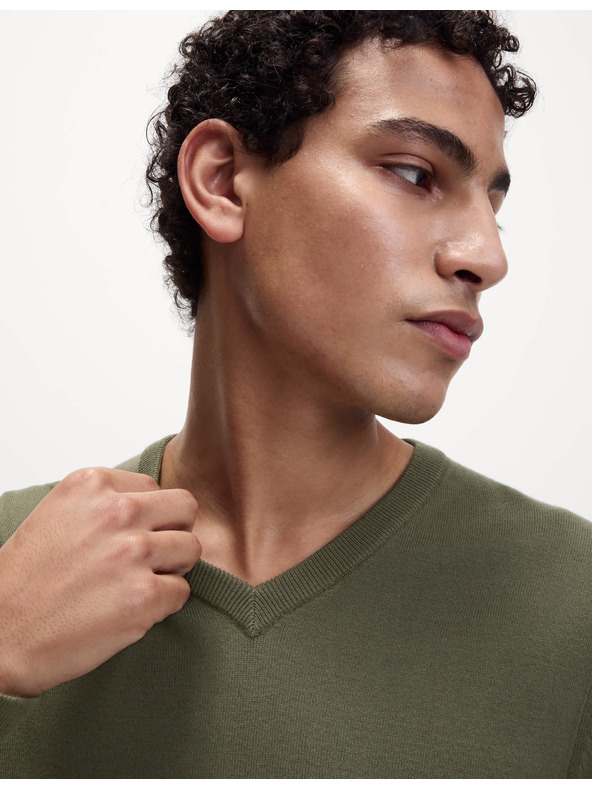 Marks & Spencer Čisto bavlnený sveter s výstrihom do V Marks & Spencer