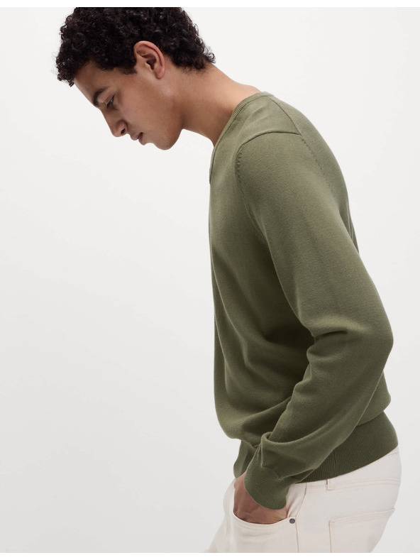 Marks & Spencer Čisto bavlnený sveter s výstrihom do V Marks & Spencer