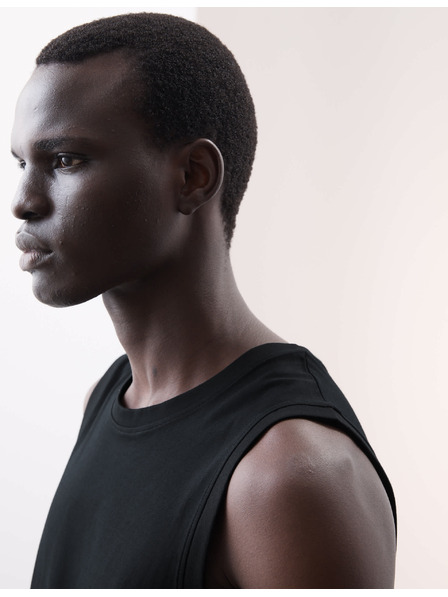 Marks & Spencer Tielkový top z čistej bavlny Supima® s výstrihom ku krku Marks & Spencer čierna