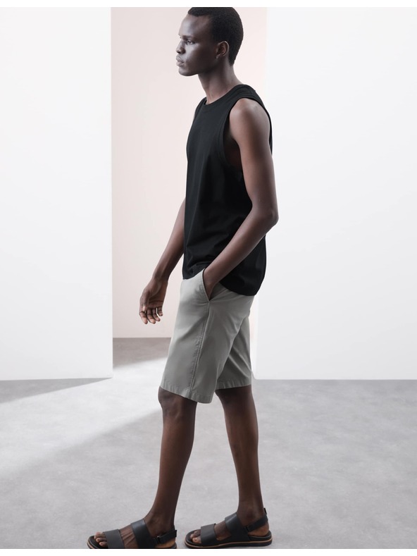 Marks & Spencer Tielkový top z čistej bavlny Supima® s výstrihom ku krku Marks & Spencer čierna