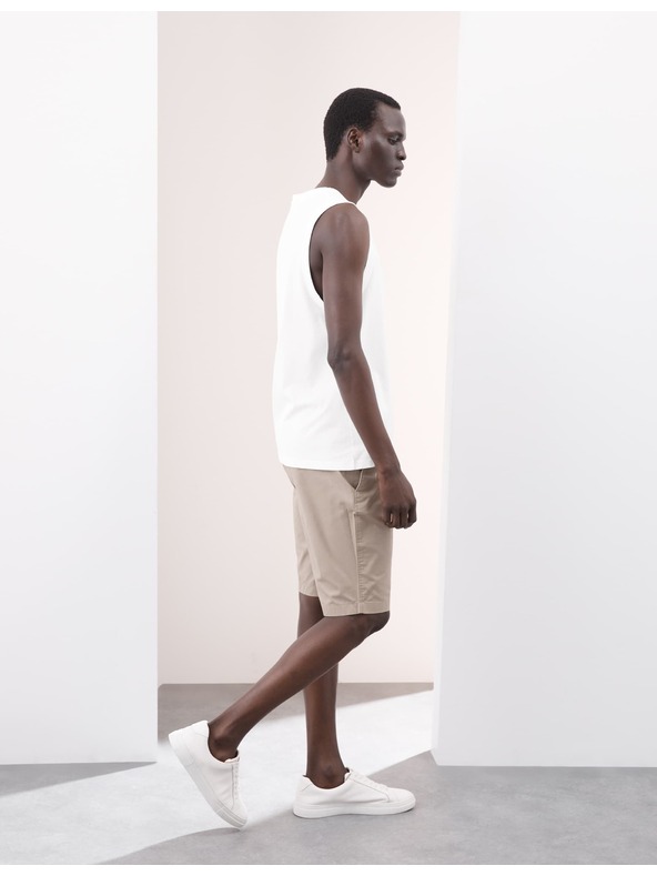 Marks & Spencer Tielkový top z čistej bavlny Supima® s výstrihom ku krku Marks & Spencer biela