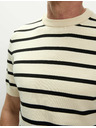 Marks & Spencer Pruhované tričko s vysokým podielom bavlny Marks & Spencer smotanová