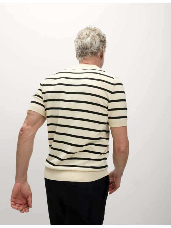 Marks & Spencer Pruhované tričko s vysokým podielom bavlny Marks & Spencer smotanová