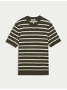 Marks & Spencer Pruhované tričko s vysokým podielom bavlny Marks & Spencer zelená