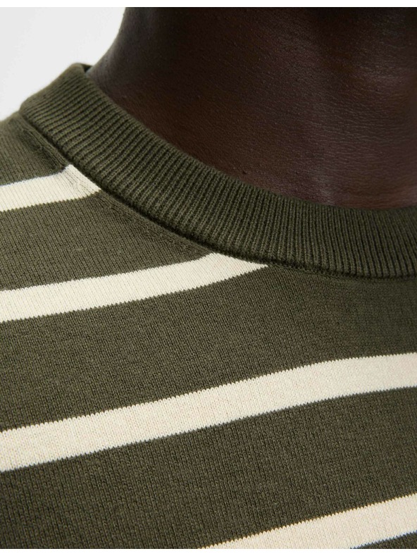 Marks & Spencer Pruhované tričko s vysokým podielom bavlny Marks & Spencer zelená