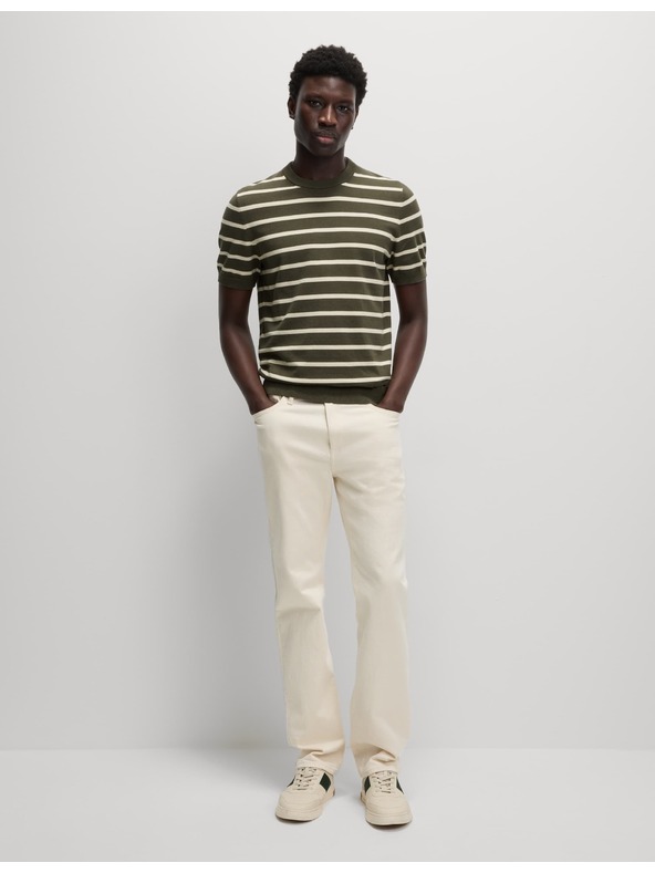 Marks & Spencer Pruhované tričko s vysokým podielom bavlny Marks & Spencer zelená