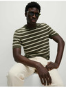 Marks & Spencer Pruhované tričko s vysokým podielom bavlny Marks & Spencer zelená