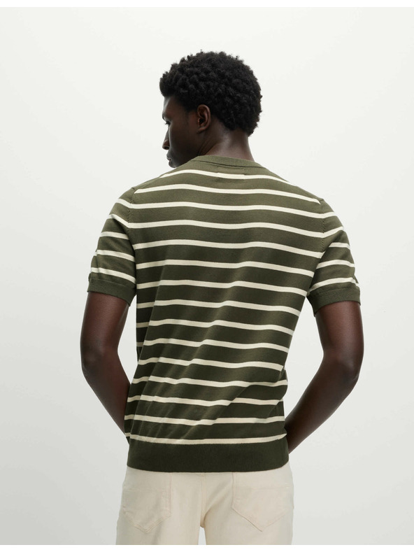 Marks & Spencer Pruhované tričko s vysokým podielom bavlny Marks & Spencer zelená