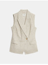 Marks & Spencer Vesta zo zmesi ľnu Marks & Spencer smotanová