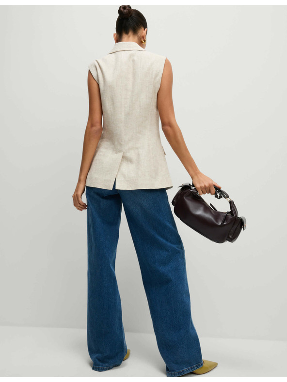 Marks & Spencer Vesta zo zmesi ľnu Marks & Spencer smotanová