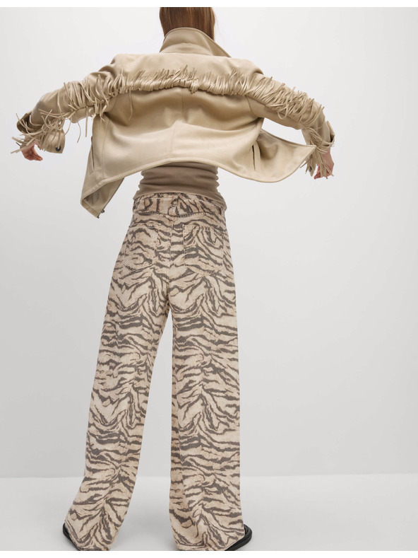 Marks & Spencer Džínsy so širokými nohavicami a zvieracím potlačou Marks & Spencer